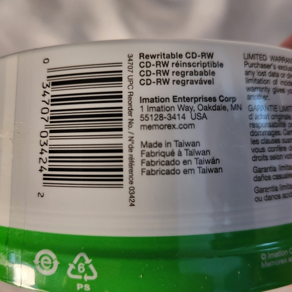 Memorex 25PK Spindle High Speed CD-RW 12X 700MB 80min Rewritable NEW - Picture 5 of 7